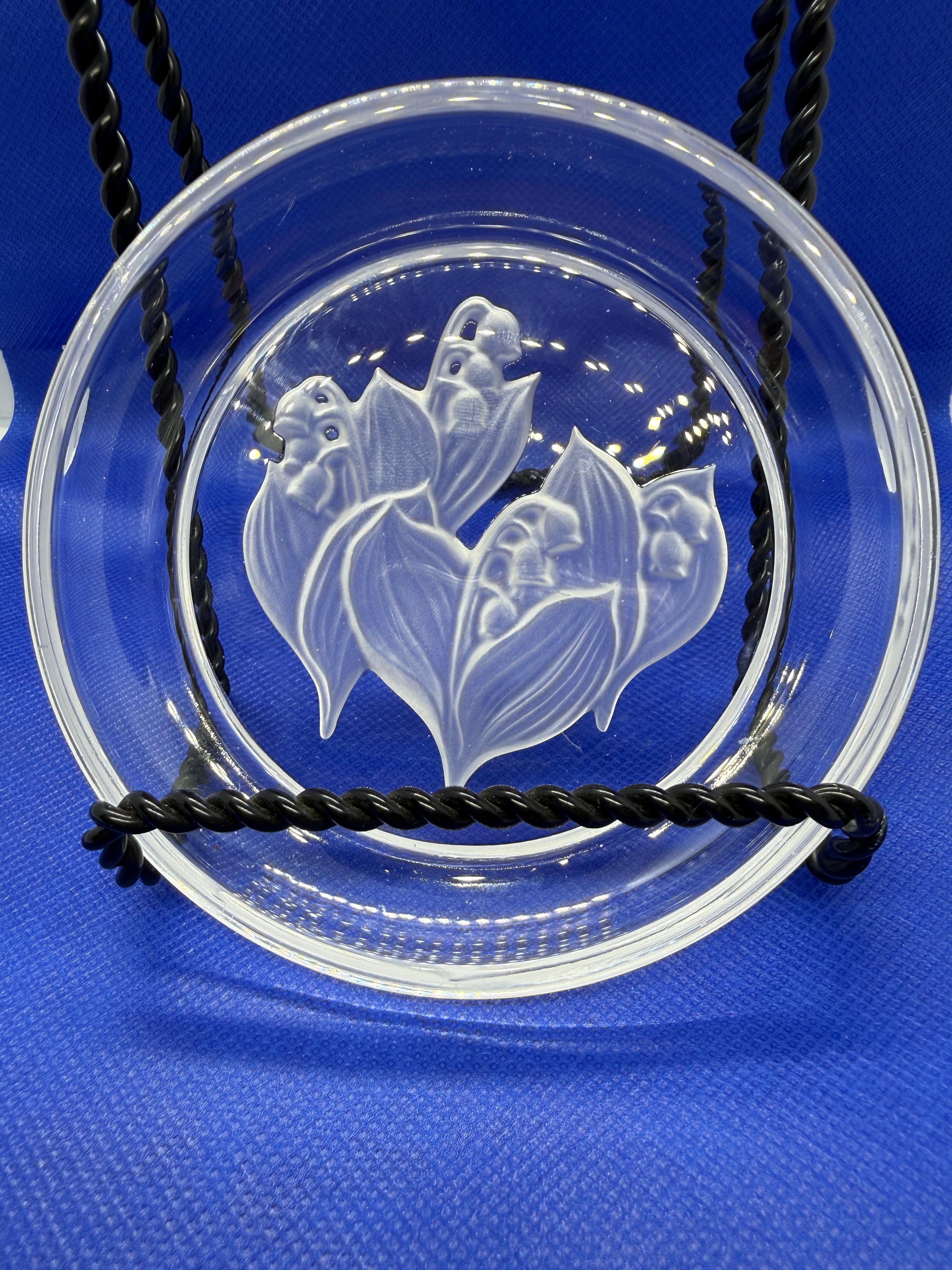 Sasaki Crystal Etched Plate